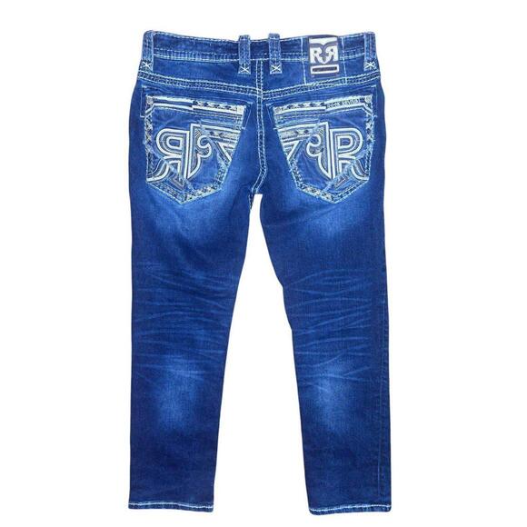 Men's Rock Revivals "Ethan" Alternative Straight Jeans Tag Size 36 X 29 inseam - Picture 3 of 9